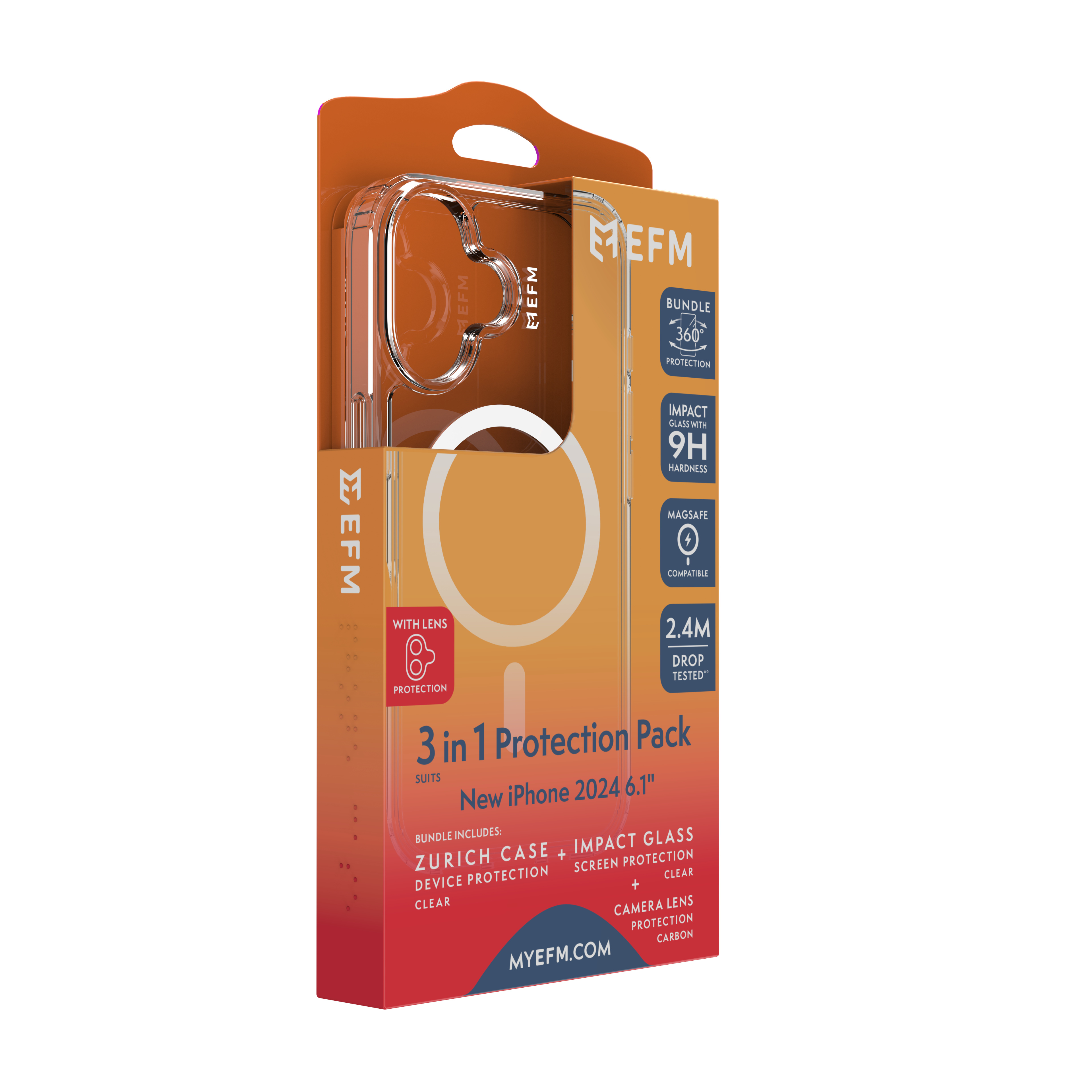 EFM ZURICH MAGSAFE SCREEN & LENS PROTECTOR FOR IPHONE 16