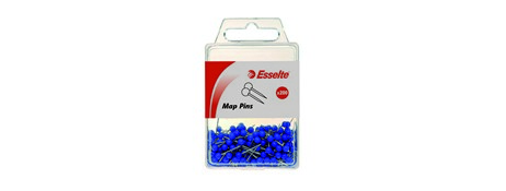 ESSELTE BLUE MAP PINS 200 PACK FOR OFFICE & HOME USE