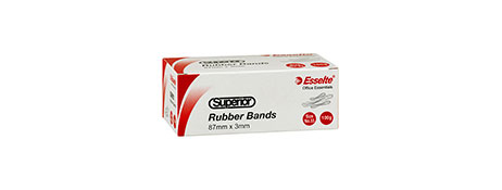 ESSELTE SIZE 33 RUBBER BANDS - 100G BOX FOR OFFICE & HOME