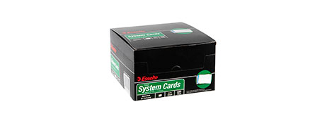 ESSELTE SYSTEM CARDS 127X76MM RULED 200GSM ASSORTED COLOURS