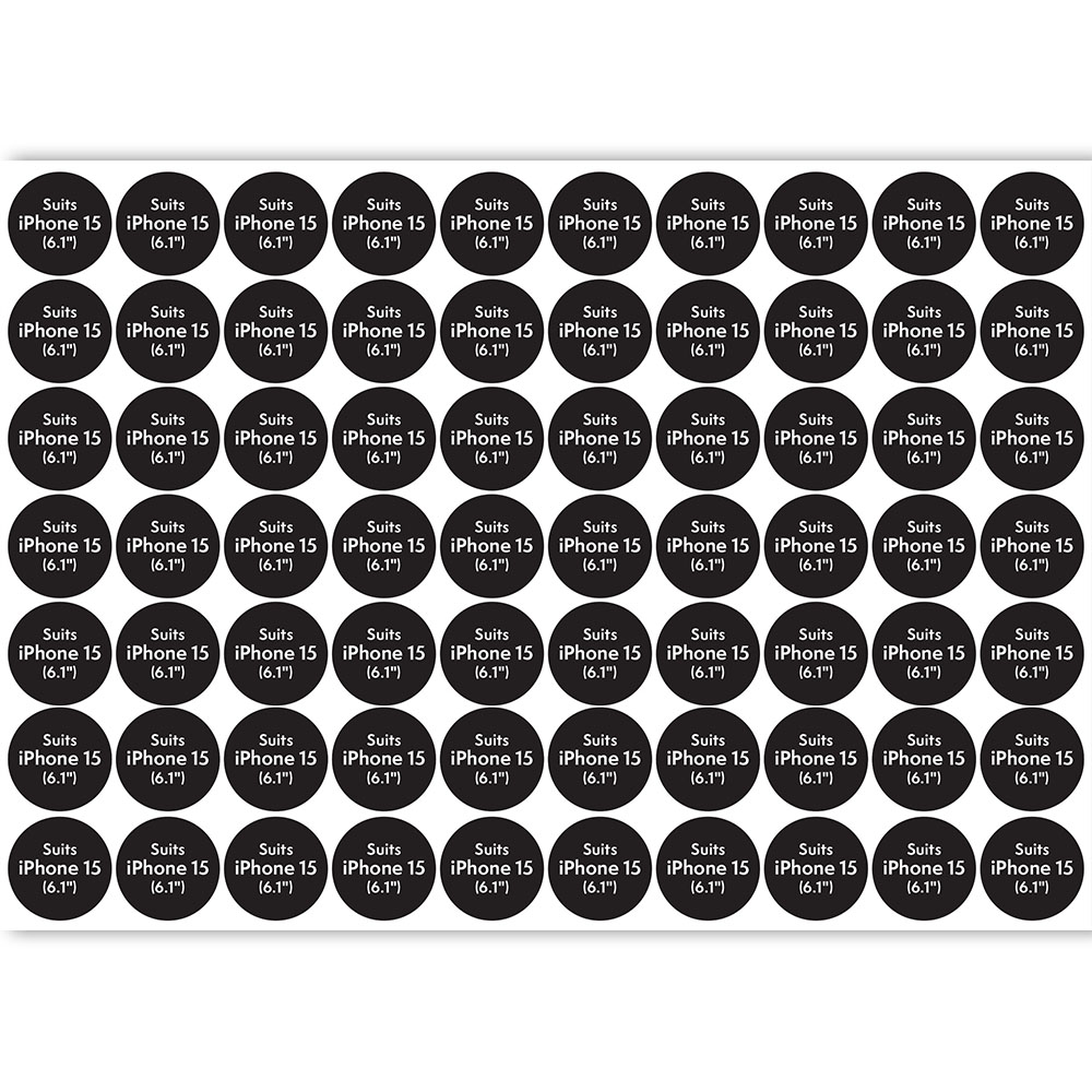 FORCE IPHONE 15 COMPATIBILITY STICKERS (70PK) - ATOL CIRCLE
