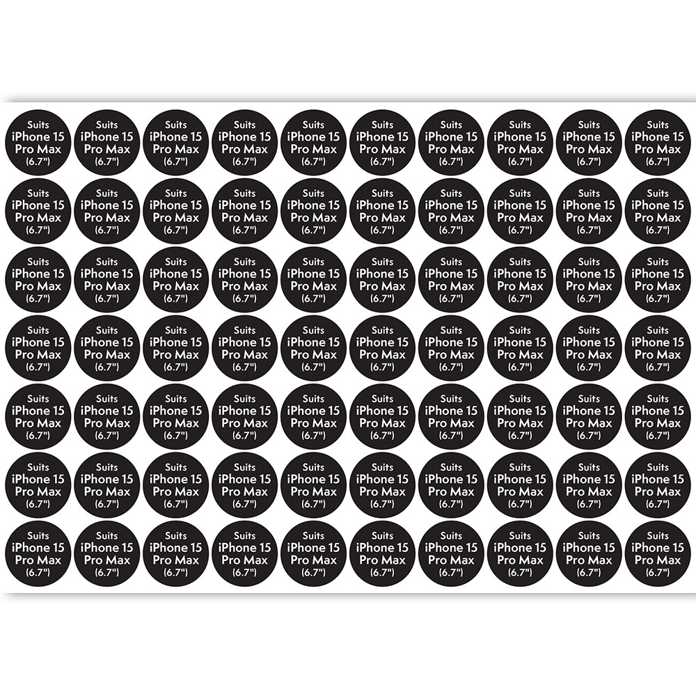 FORCE IPHONE 15 PRO MAX COMPATIBILITY STICKERS (70PK)