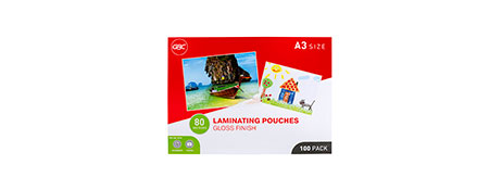 GBC A3 80 MICRON LAMINATING POUCHES FOR DOCUMENT PROTECTION