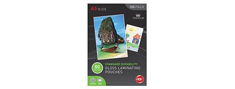 GBC A5 80 MICRON LAMINATING POUCHES FOR DOCUMENT PROTECTION