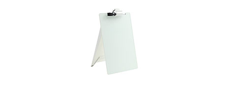 UNSPECIFIED MANUFACTURER GLASS DRY-ERASE DESKTOP EASEL FOR NOTES & IDEAS