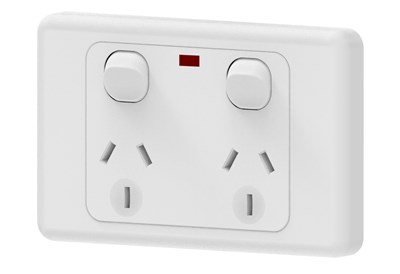 GENERIC ELECTRICAL (ASSUMING NO SPECIFIC BRAND PROVIDED, USING A PLACEHOLDER REFLECTING THE PRODUCT TYPE) HEAVY DUTY 15A DOUBLE POWER OUTLET WITH NEON INDICATOR