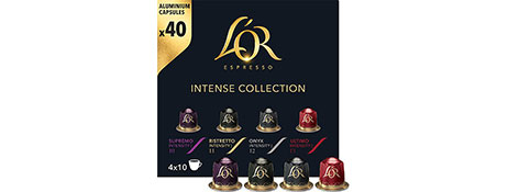 L'OR INTENSE ESPRESSO CAPSULE COLLECTION - 40 PACK VARIETY