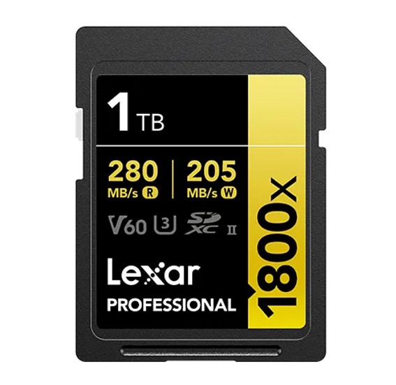 LEXAR 1800X SDXC UHS-II CARD 128GB FOR PRO PHOTOGRAPHERS