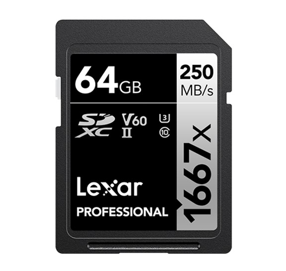 LEXAR 64GB HIGH-SPEED SDXC CARD FOR 4K VIDEO & PHOTOS