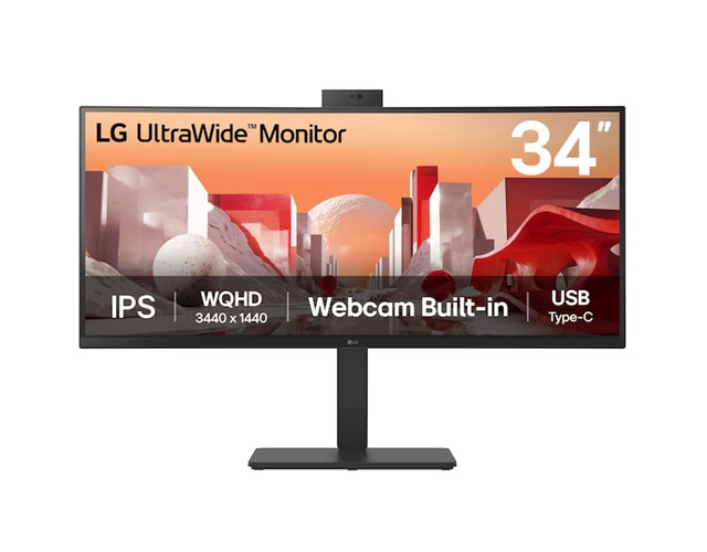 LG 34-INCH ULTRAWIDE QHD MONITOR FOR ENHANCED PRODUCTIVITY