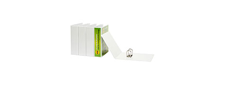 MARBIG CLEARVIEW A4 LEVER ARCH FILE 75MM WHITE - ECO-FRIENDLY