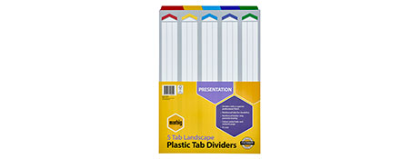 MARBIG A3 MULTI-COLOUR INDEX DIVIDERS FOR FILING