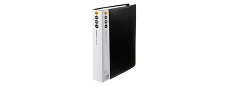 MARBIG A4 NON-REFILLABLE DISPLAY BOOK - 80 PAGES BLACK