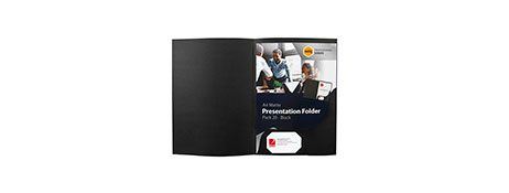 MARBIG A4 BLACK PRESENTATION FOLDER - UP TO 30 SHEETS