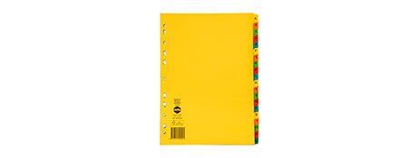 MARBIG A4 BRIGHTS INDEX DIVIDERS FOR EASY FILING ORGANISATION
