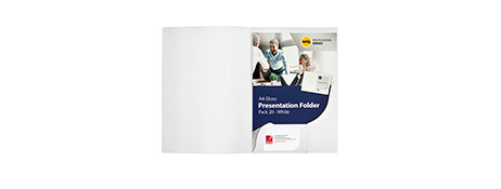 MARBIG A4 WHITE GLOSS PRESENTATION FOLDER - 30 SHEET
