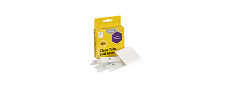 MARBIG CLEAR SUSPENSION FILE TABS & INSERTS BOX 25