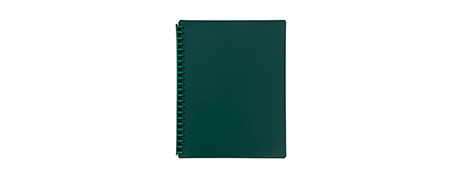 MARBIG DARK GREEN REFILLABLE DISPLAY BOOK - A4 POCKETS
