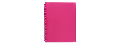 MARBIG PINK REFILLABLE A4 DISPLAY BOOK WITH 20 POCKETS