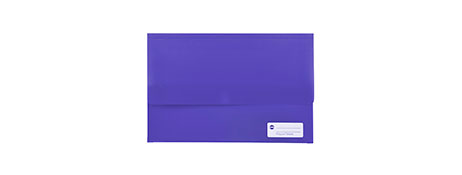 MARBIG POLYPICK DOCUMENT WALLET - PURPLE A4 FILING