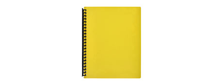 MARBIG YELLOW REFILLABLE DISPLAY BOOK WITH 40 POCKETS
