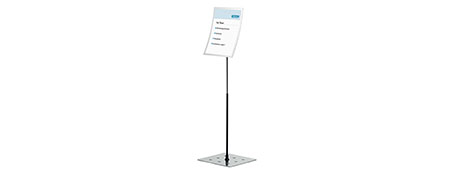 DURAFRAME (IMPLIED VIA FEATURE) A3 MOBILE FLOOR STAND WITH MAGNETIC A3 FRAME - SILVER