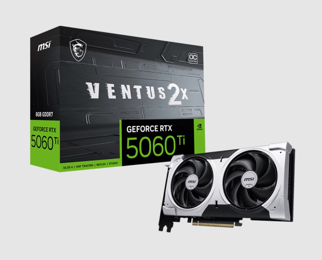 MSI RTX 5060 TI 8G VENTUS 2X OC PLUS GRAPHICS CARD
