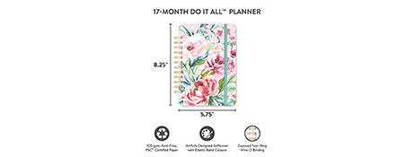 ORANGE CIRCLE BEST-SELLING 17-MONTH PLANNER FOR 2025-2026