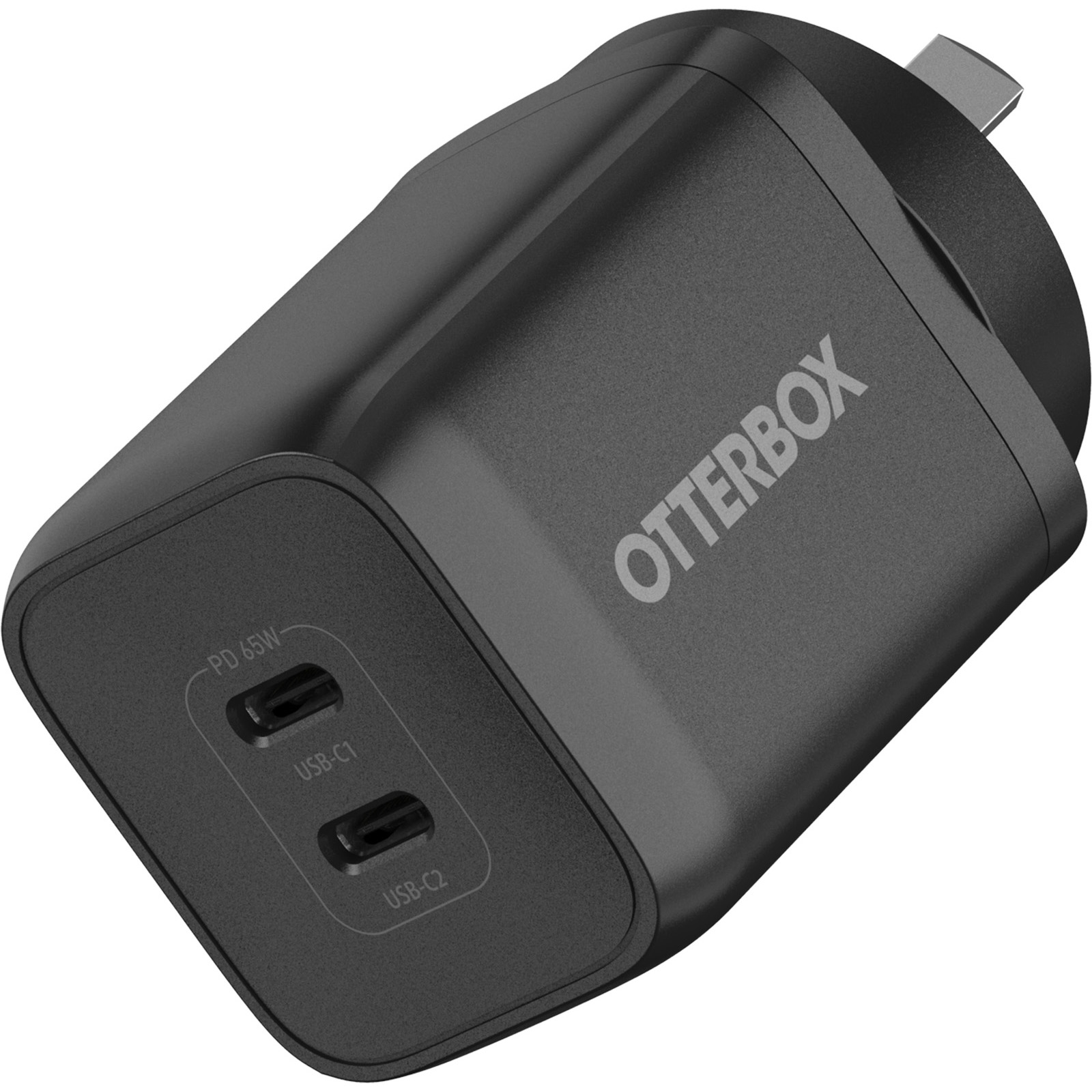 OTTERBOX 65W DUAL USB-C FAST WALL CHARGER - BLACK