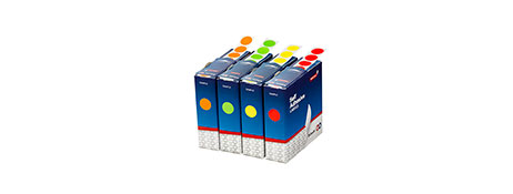 UNSPECIFIED MANUFACTURER FLUORO ORANGE 14MM PERMANENT CIRCULAR LABEL DISPENSER