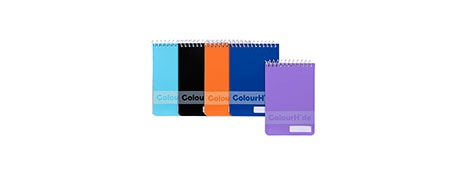 GENERIC STATIONERY SPIRAL BOUND NOTEBOOKS 96 PAGES - ASSORTED COLOURS POCKET SIZE