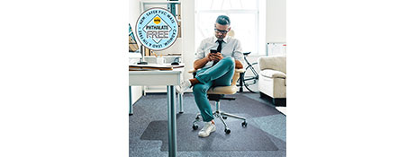 UNSPECIFIED MANUFACTURER DURABLE PVC CHAIR MAT FOR MEDIUM PILE CARPET 115X134CM