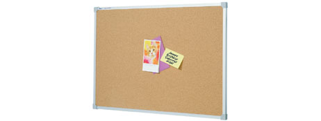 QUARTET 1500X900MM ALUMINIUM FRAME CORKBOARD FOR OFFICES