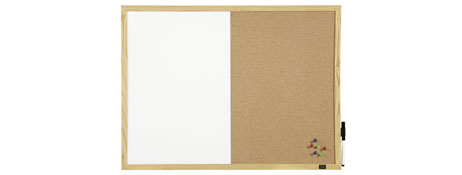 QUARTET PINE FRAME CORK & WHITEBOARD COMBO 900X600MM