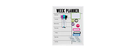 QUARTET WEEKLY DRY ERASE PLANNER WITH MAGNETIC SURFACE