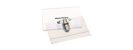 REXEL ID CONVENTION CARD HOLDERS WITH PINS & CLIPS (50 PACK)