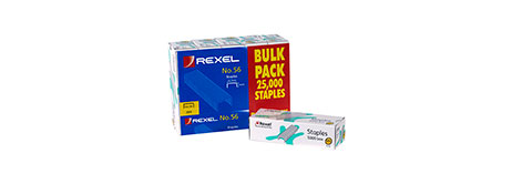 REXEL NO. 56 STAPLES (6MM LEG) FOR RELIABLE OFFICE STAPLING