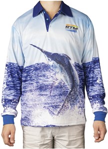RTM MARLIN SUBLIMATED FISHING POLO - LONG SLEEVE COMFORT