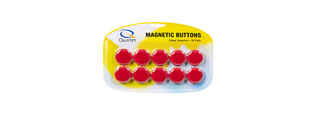 QUARTET COLOURED MAGNETS FOR WHITEBOARDS & NOTICE BOARDS