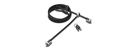 KENSINGTON TWIN LOCK HEAD SECURITY CABLE FOR THIN LAPTOPS
