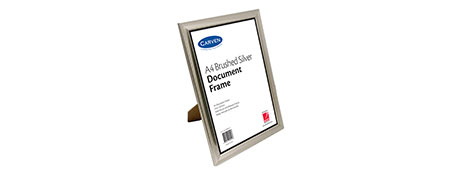 UNSPECIFIED MANUFACTURER SILVER DOCUMENT FRAME FOR CERTIFICATES & AWARDS - DISPLAY YOUR WINS