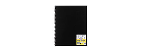 SPIRAX 11X14 VISUAL ART DIARY, 120 PAGES, BLACK
