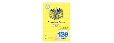 SPIRAX A4 128 PAGE 8MM RULED EXERCISE BOOK - LOCAL STOCK
