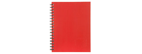 SPIRAX A4 HARD COVER NOTEBOOK RED 200 PAGES TWIN WIRE