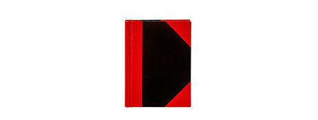 SPIRAX BLACK & RED A7 HARDCOVER NOTEBOOK - RULED PAGES