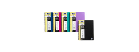 SPIRAX KODE A4 NOTEBOOKS - ASSORTED COLOURS, 140 PAGES