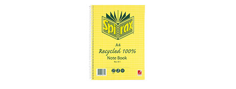 SPIRAX RECYCLED A4 240 PAGE SPIRAL NOTEBOOK | LOCAL STOCK