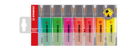 STABILO BOSS ORIGINAL HIGHLIGHTERS - ASSORTED FLUORESCENT COLOURS