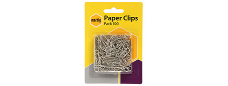 UNSPECIFIED MANUFACTURER DURABLE ACRYLIC ROUNDED PAPER CLIPS - 100 PACK