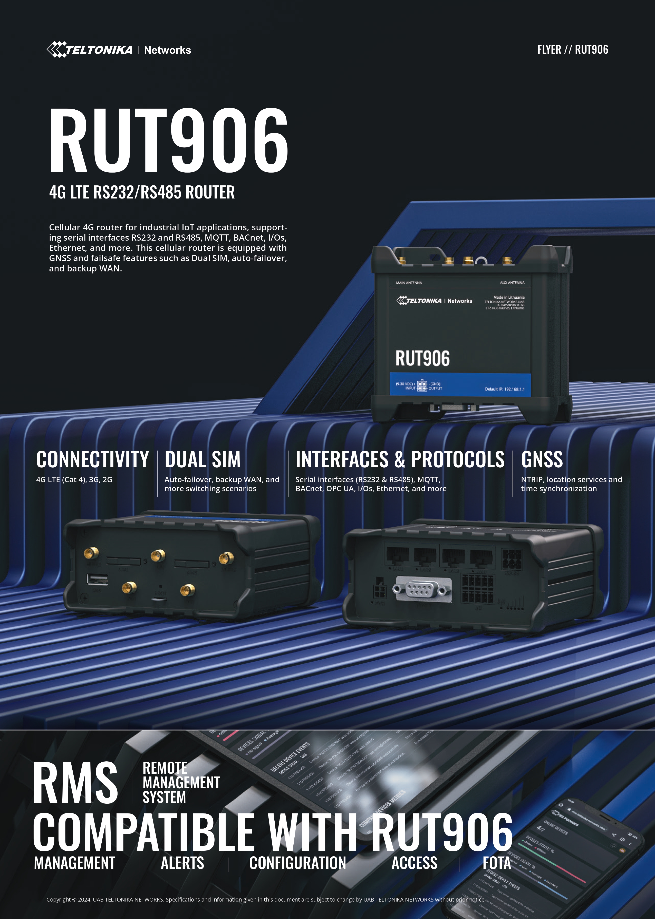 TELTONIKA RUT906 4G LTE ROUTER FOR RELIABLE CONNECTIVITY